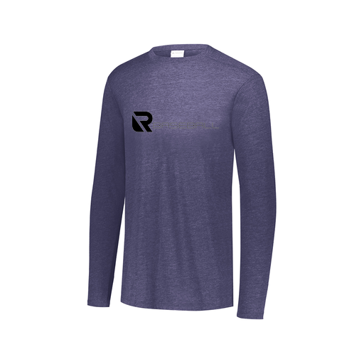[FTLCUBNV-AXS-LOGO3] Decker Men's Tri-Blend T-Shirt - Long Sleeve (Adult XS, Navy, Logo 3)