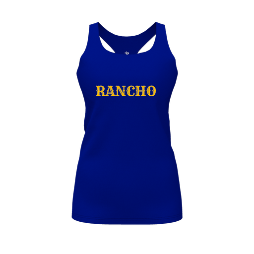[CUS-DFW-RCBK-PER-RYL-FYS-LOGO2] Racerback Tank Top (Female Youth S, Royal, Logo 2)