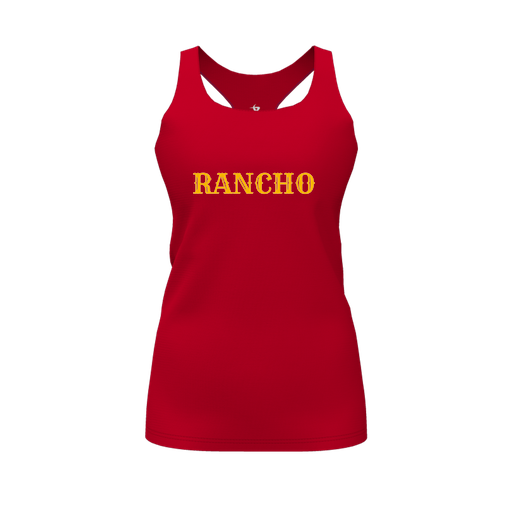 [CUS-DFW-RCBK-PER-RED-FYS-LOGO2] Racerback Tank Top (Female Youth S, Red, Logo 2)