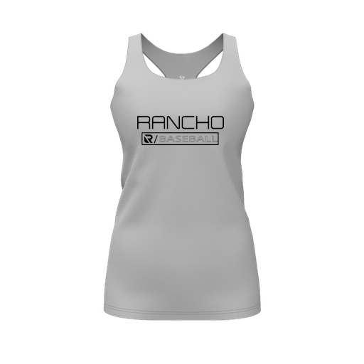 [CUS-DFW-RCBK-PER-GRY-FYS-LOGO1] Racerback Tank Top (Female Youth S, Gray, Logo 1)