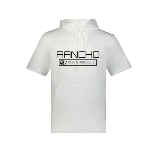 [6871.005.S-LOGO1] Men's Dri Fit Short Sleeve Hoodie (Adult S, White, Logo 1)