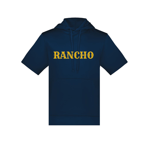[6871.065.S-LOGO2] Men's Dri Fit Short Sleeve Hoodie (Adult S, Navy, Logo 2)