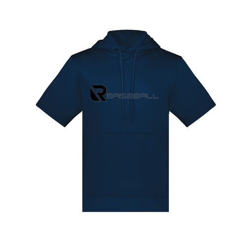[6871.065.S-LOGO3] Men's Dri Fit Short Sleeve Hoodie (Adult S, Navy, Logo 3)