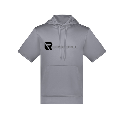 [6871.059.S-LOGO3] Men's Dri Fit Short Sleeve Hoodie (Adult S, Gray, Logo 3)