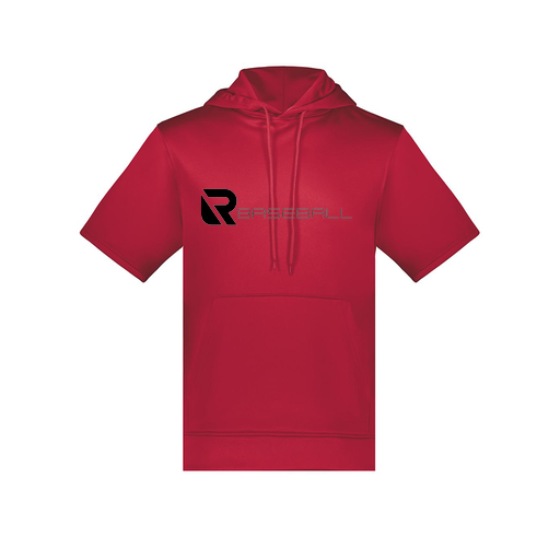 [6871.083.S-LOGO3] Men's Dri Fit Short Sleeve Hoodie (Adult S, Red, Logo 3)