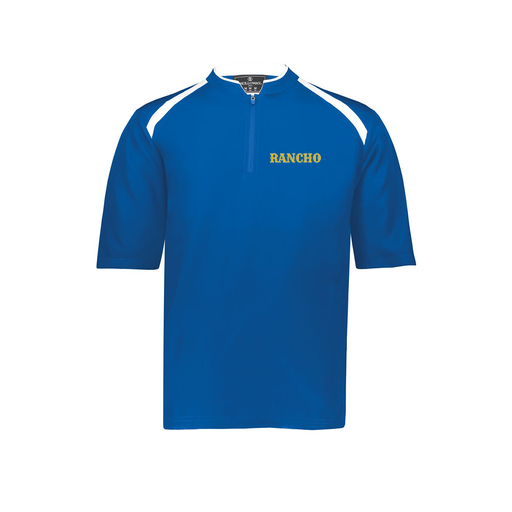 [229581-AS-RYL-LOGO2] Men's Dugout Short Sleeve Pullover (Adult S, Royal, Logo 2)
