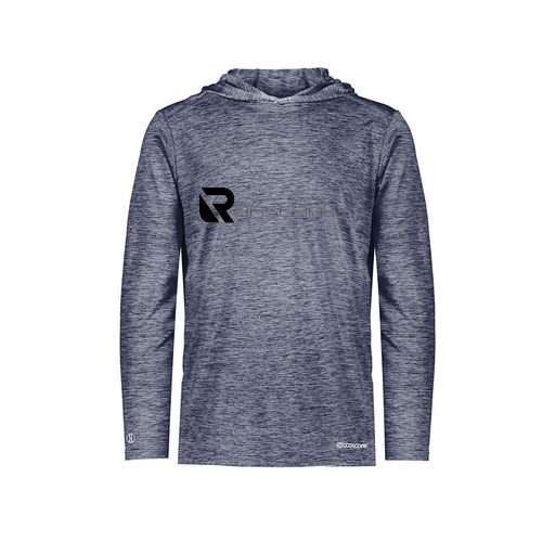 [FOLHCGNV-AS-LOGO3] Decker Men's Charge Hoodie (Adult S, Navy, Logo 3)