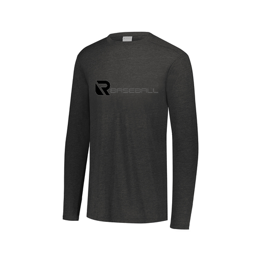 [FTLCUBBK-AXS-LOGO3] Decker Men's Tri-Blend T-Shirt - Long Sleeve (Adult XS, Black, Logo 3)