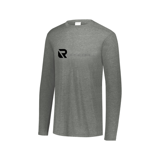 [FTLCUBGY-AXS-LOGO3] Decker Men's Tri-Blend T-Shirt - Long Sleeve (Adult XS, Gray, Logo 3)