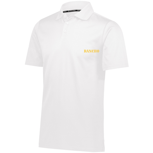 [222568.005.S-LOGO2] Men's Prism Polo (Adult S, White, Logo 2)