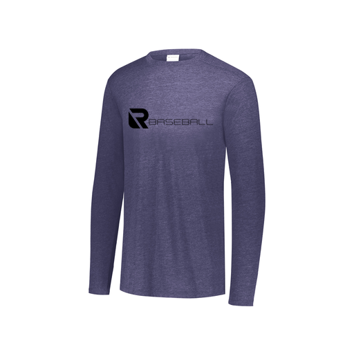 [FTLCUBNV-YS-LOGO3] Youth LS Ultra-blend T-Shirt (Youth S, Navy, Logo 3)