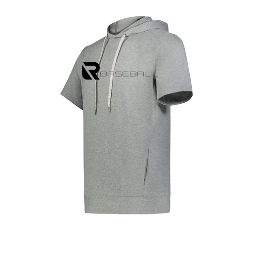 [222605-SIL-YS-LOGO3] YOUTH VENTURA SOFT KNIT SHORT SLEEVE HOODIE (Youth S, Silver, Logo 3)