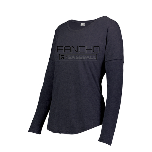 [FTLCUBNV-FAS-LOGO1] Ladies LS Ultra-blend T-Shirt (Female Adult S, Navy, Logo 1)