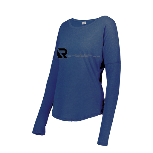[FTLCUBRY-FAS-LOGO3] Decker Women's Tri-Blend T-Shirt - Long Sleeve (Female Adult S, Royal, Logo 3)