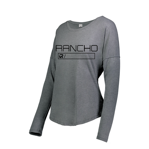 [FTLCUBGY-FAS-LOGO1] Ladies LS Ultra-blend T-Shirt (Female Adult S, Gray, Logo 1)