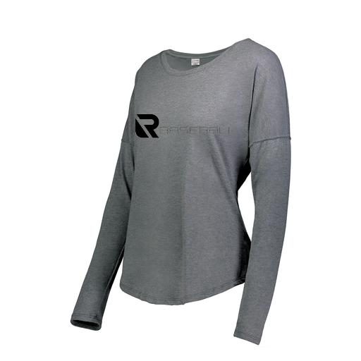 [FTLCUBGY-FAS-LOGO3] Decker Women's Tri-Blend T-Shirt - Long Sleeve (Female Adult S, Gray, Logo 3)