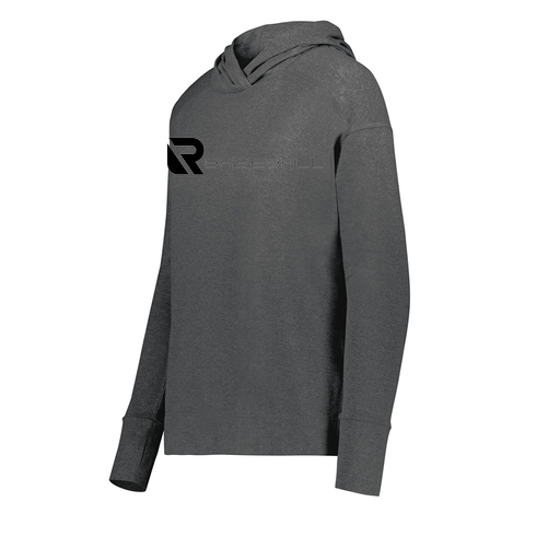 [222798-GRY-FAXS-LOGO3] Ladies Ventura Thin Knit Hoodie (Female Adult XS, Gray, Logo 3)