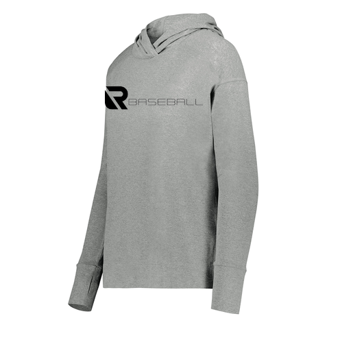 [222798-SIL-FAXS-LOGO3] Ladies Ventura Thin Knit Hoodie (Female Adult XS, Silver, Logo 3)